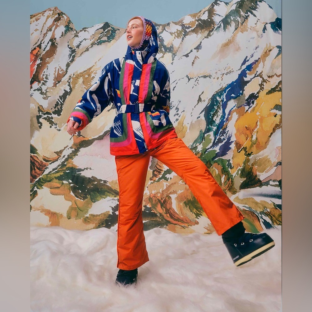 Farm Rio Orange Ski Pants